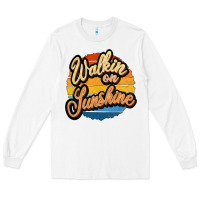 White Walking on Sunshine Long Sleeve Tee - JahusDesignShop