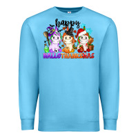 Ocean Blue happy hallothanksmas unicorn Premium Sweatshirt - CowGirlArtShop