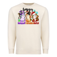 Sandshell happy hallothanksmas unicorn Premium Sweatshirt - CowGirlArtShop