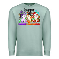 Happy Hallothanksmas Unicorn Premium Sweatshirt | Teevron
