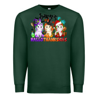 Sports Green happy hallothanksmas unicorn Premium Sweatshirt - CowGirlArtShop