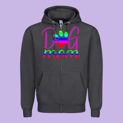 Dog Mom Zipper Hoodie Designed By Bettercallsaul