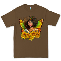 Cacao butterfly afro woman juneteenth Premium Tee - AdoDesignShop