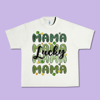 Lucky Mama Urban Heavy Tee Designed By Maliassmallbusiness