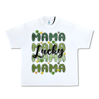 White lucky mama Urban Heavy Tee - MaliasSmallBusiness