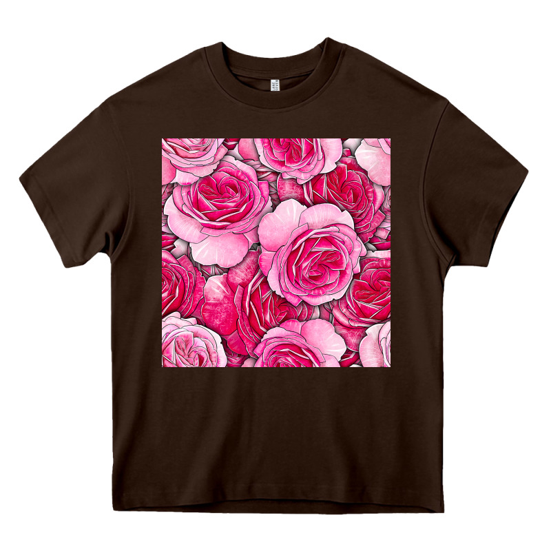 Valentines Day All Dress Up Roses Seamless Pattern Heavy Core Tee by BundleAndBundleShop | Teevron