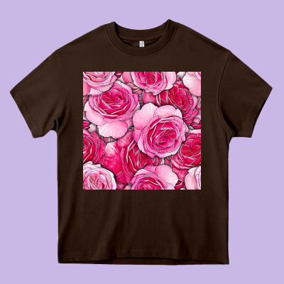 Valentines Day All Dress Up Roses Seamless Pattern Heavy Core Tee Designed By Bundleandbundleshop