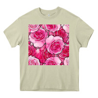 Mossy valentines day all dress up roses seamless pattern Heavy Core Tee - BundleAndBundleShop