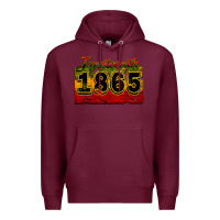 Burgundy juneteenth 1865 Premium Hoodie - CowGirlArtShop
