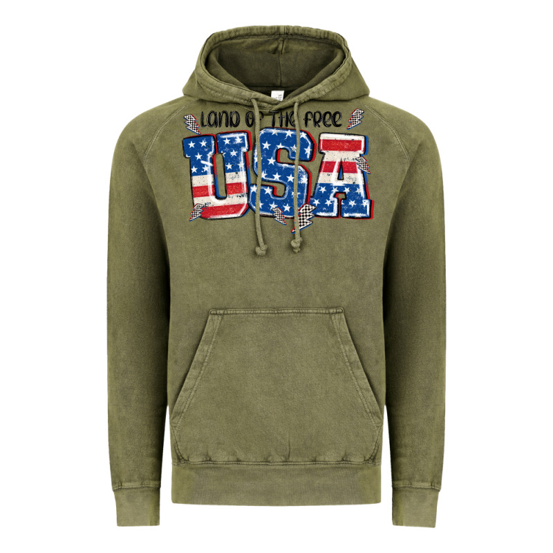 Land Of The Free Usa Vintage Hoodie by MaliasSmallBusiness | Teevron