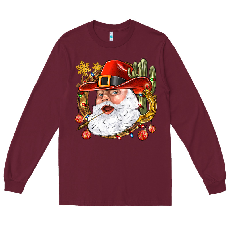 Cowboy Santa Long Sleeve Tee by NancyCooperArtShop | Teevron