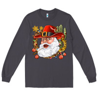 Smoke Cowboy Santa Long Sleeve Tee - NancyCooperArtShop