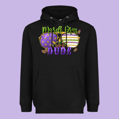 Mardi Gras Dude Heavyweight Hoodie Designed By Cowgirlartshop