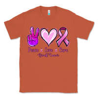 Copper Peace love cure Breast Cancer Classic Tee - NancyCooperArtShop