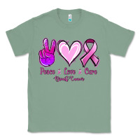 Sage Peace love cure Breast Cancer Classic Tee - NancyCooperArtShop