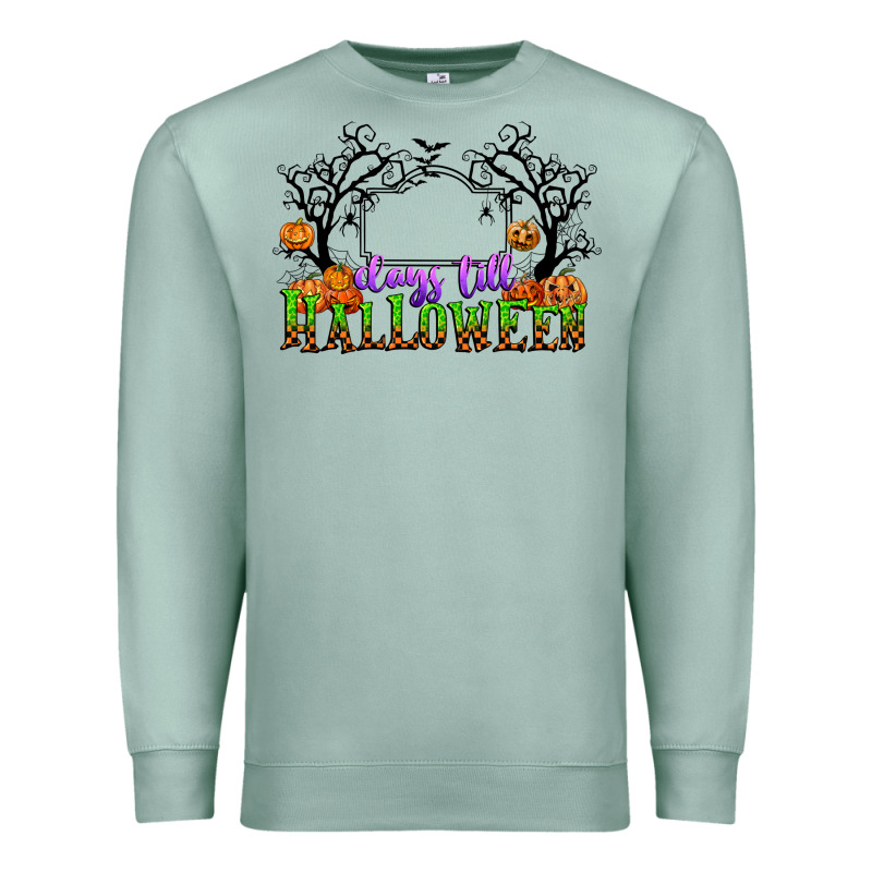 Days Till Halloween Premium Sweatshirt by CowGirlArtShop | Teevron