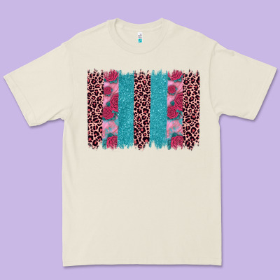Valentines Day Leopard Rose Glitter Brush Stoke Premium Tee Designed By Jahusdesignshop