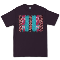 Plum valentines day leopard rose glitter brush stoke Premium Tee - JahusDesignShop