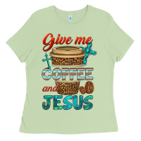 Matcha give me coffee and jesus Ladies Tee - BundleAndBundleShop