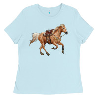 Baby Blue horse body Ladies Tee - RanaPortraitStore