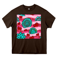 Chocolate Brown valentines day turquoise gemstone  and hearts Heavy Core Tee - BundleAndBundleShop