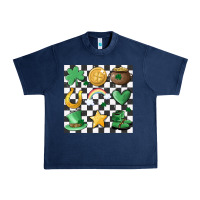 Navy checker board lucky charms Urban Heavy Tee - MaliasSmallBusiness
