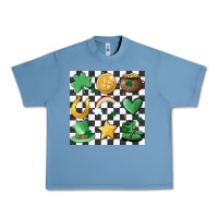 Pebble Blue checker board lucky charms Urban Heavy Tee - MaliasSmallBusiness
