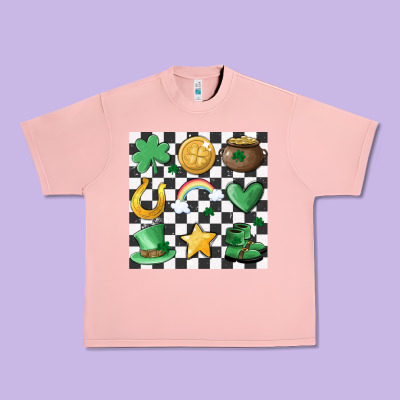 Checker Board Lucky Charms Urban Heavy Tee Designed By Maliassmallbusiness