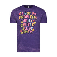 Cloud Purple i got 99 problems and i caused all of them Vintage Tee - MaliasSmallBusiness