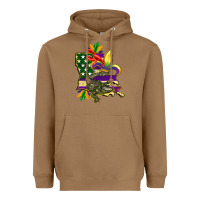 Toasted Coconut louisiana map american flag mardi gras Heavyweight Hoodie - CowGirlArtShop