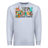 Heather Grey teaching little pumpkins Premium Sweatshirt - CowGirlArtShop