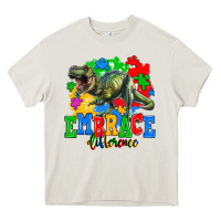 Cream embrace difference Heavy Core Tee - AdoDesignShop