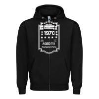 Black vintage quality without compromise 1970 Zipper Hoodie - Bettercallsaul
