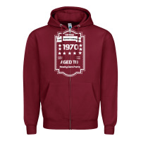 Burgundy vintage quality without compromise 1970 Zipper Hoodie - Bettercallsaul