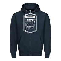 Navy vintage quality without compromise 1970 Zipper Hoodie - Bettercallsaul