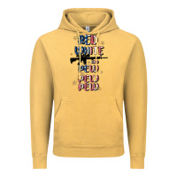 Vintage Mustard red white and pew pew pew Vintage Hoodie - MaliasSmallBusiness