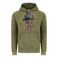 Vintage Olive red white and pew pew pew Vintage Hoodie - MaliasSmallBusiness
