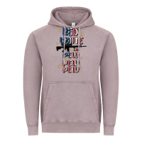 Vintage Zinc red white and pew pew pew Vintage Hoodie - MaliasSmallBusiness