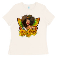 Bone butterfly afro woman juneteenth Ladies Tee - AdoDesignShop
