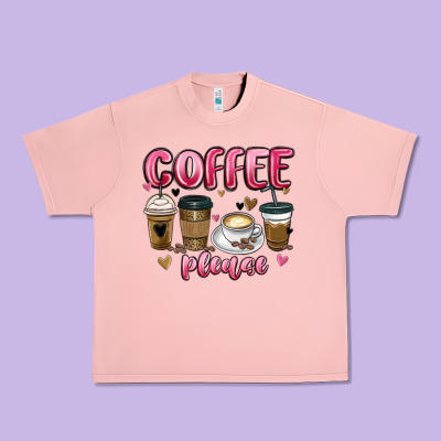 Coffee Please Urban Heavy Tee Designed By Maliassmallbusiness