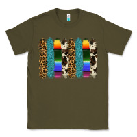 Army Green serape leopard tooled leather cowhide background Classic Tee - RanaPortraitStore