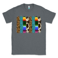 Charcoal Heather serape leopard tooled leather cowhide background Classic Tee - RanaPortraitStore