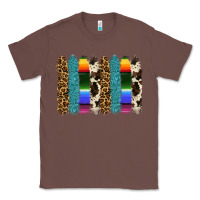 Chestnut serape leopard tooled leather cowhide background Classic Tee - RanaPortraitStore