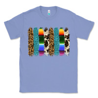 Colony Blue serape leopard tooled leather cowhide background Classic Tee - RanaPortraitStore