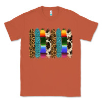 Copper serape leopard tooled leather cowhide background Classic Tee - RanaPortraitStore