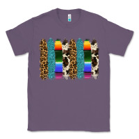 Lavender serape leopard tooled leather cowhide background Classic Tee - RanaPortraitStore