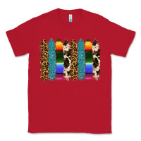 Red serape leopard tooled leather cowhide background Classic Tee - RanaPortraitStore