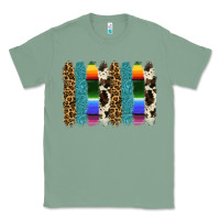 Sage serape leopard tooled leather cowhide background Classic Tee - RanaPortraitStore