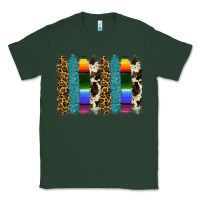 Serape Leopard Tooled Leather Cowhide Background Classic Tee | Teevron
