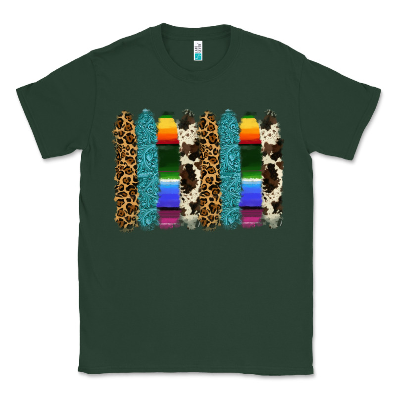 Serape Leopard Tooled Leather Cowhide Background Classic Tee by RanaPortraitStore | Teevron